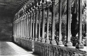 Postales: PALMA DE MALLORCA - CLAUSTRO DE SAN FRANCISCO - FOTO TRUYOL - CIRCULADA 1964